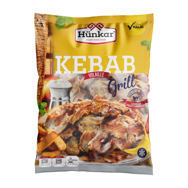 Produit Lamelles de kebab poulet